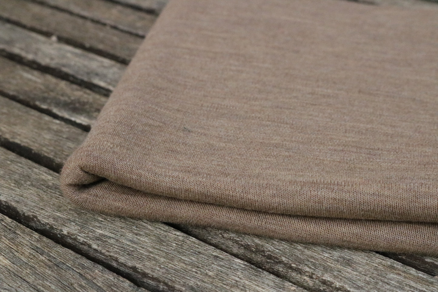 Bio Merino Interlockjersey, Walnuss