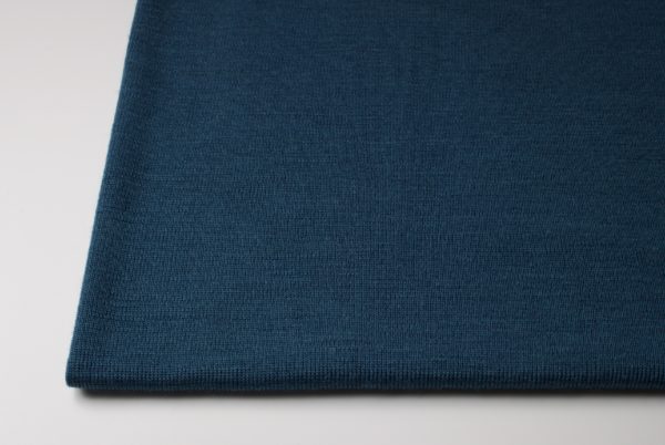 Bio Wolle/Seide Jersey extra schmal, z.B. für Bündchen, Nachthimmelblau (kbT, mulesingfrei), naturetexx