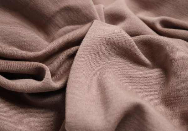 Reststück 65 cm, B-Ware Bio Merino Interlockjersey , haselnusseis (kbT, mulesingfrei) – Bild 2