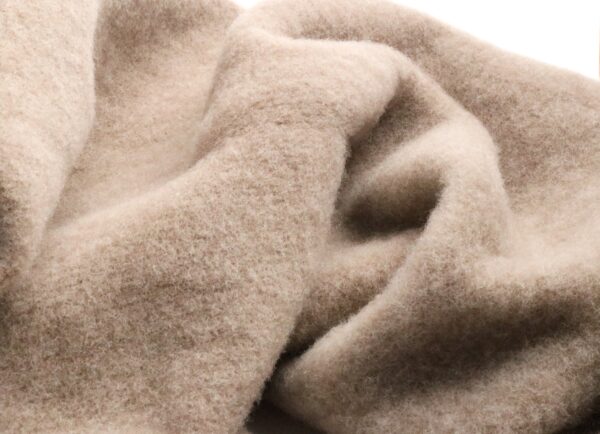 Bio Merino-Wollfleece, beige meliert (100 % Wolle kbT)