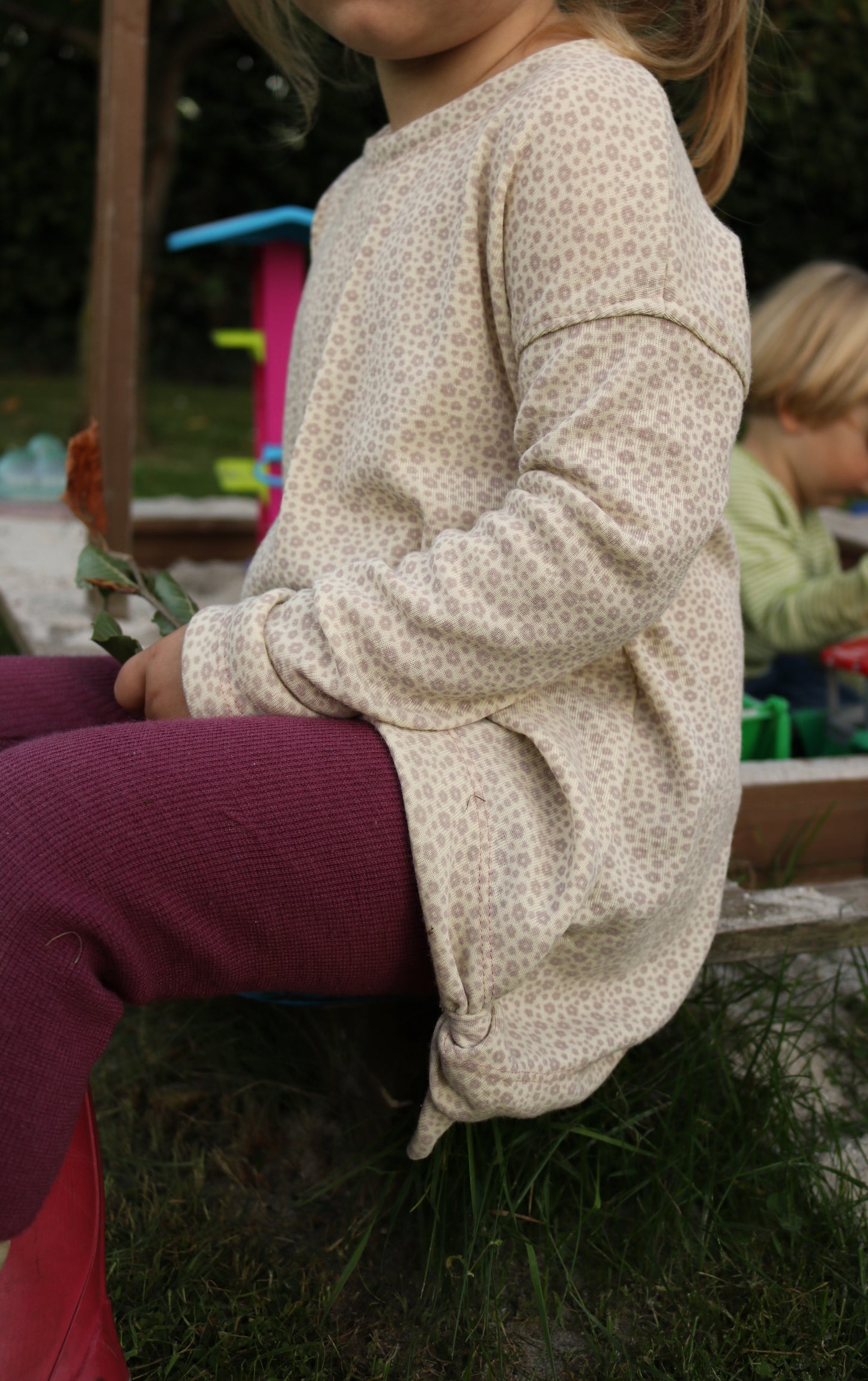Bio Merino Feinrippjersey B-Ware, Blümchenmeer Pastellrosa