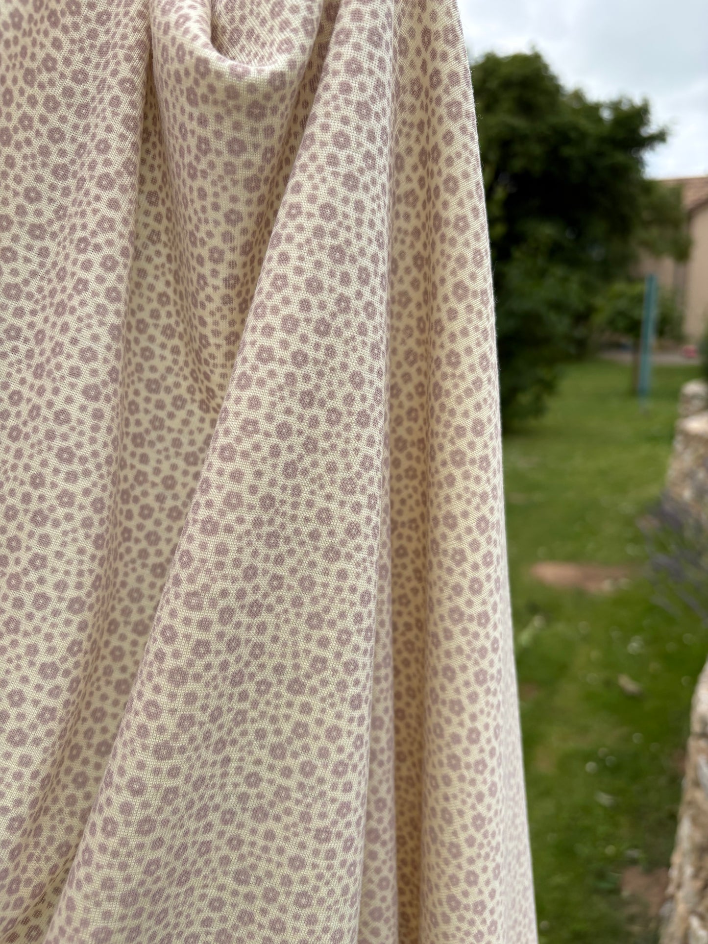 Bio Merino Feinrippjersey B-Ware, Blümchenmeer Pastellrosa