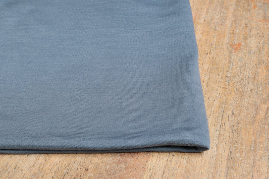 leichter Bio Wolle/Seide Sweat, Aschblau