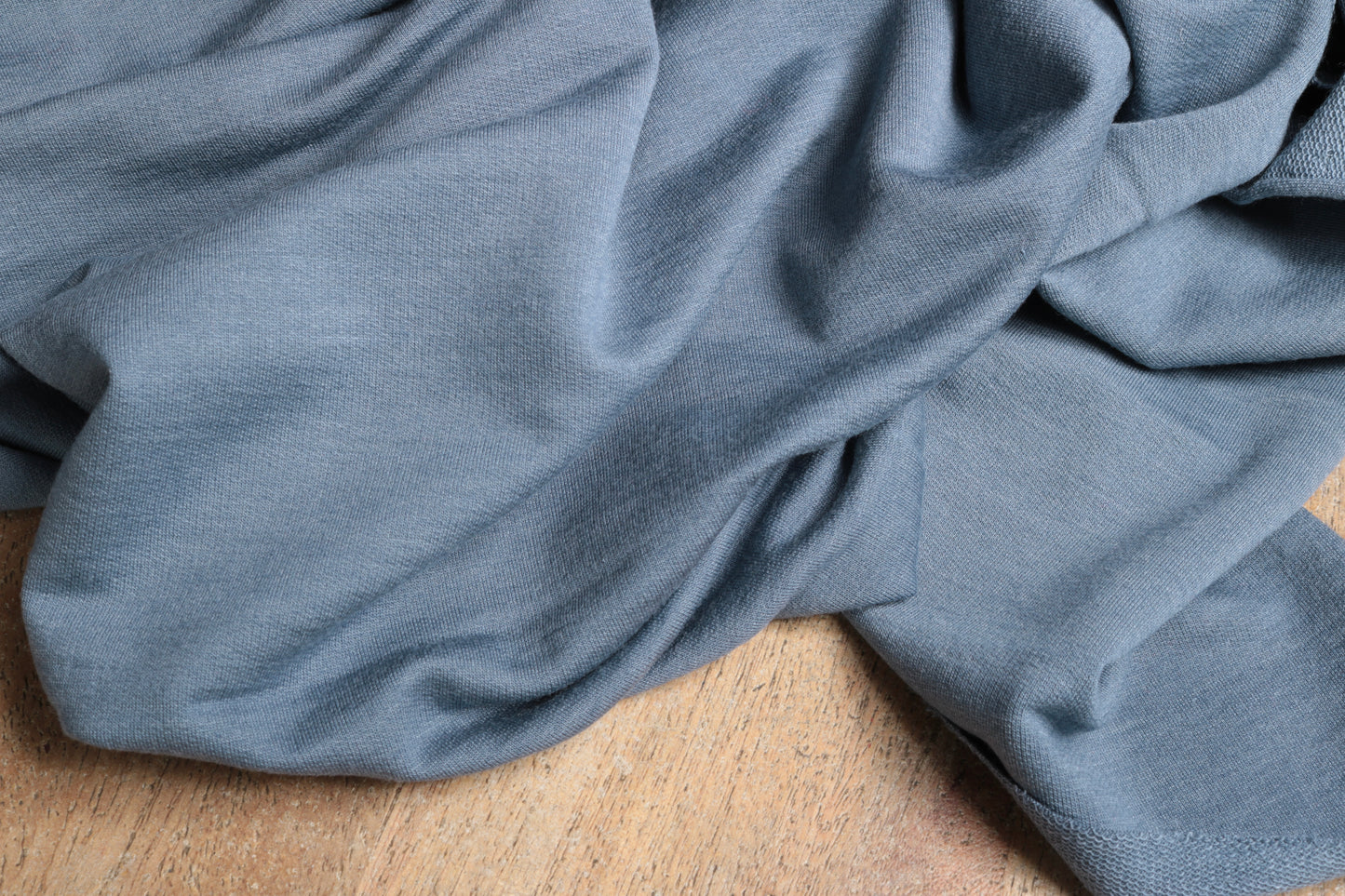 leichter Bio Wolle/Seide Sweat, Aschblau