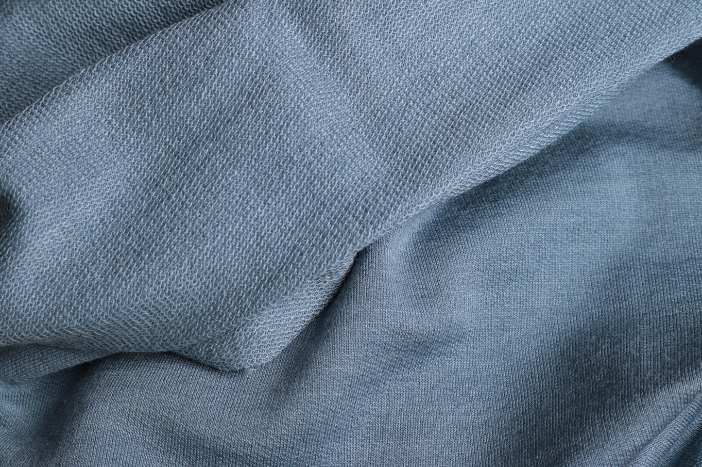 leichter Bio Wolle/Seide Sweat, Aschblau