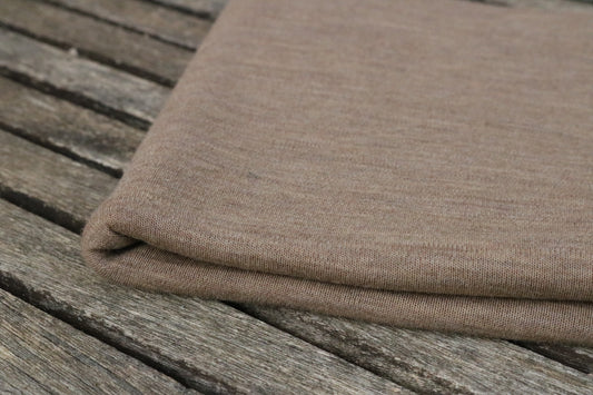 Bio Merino Interlockjersey, Walnuss