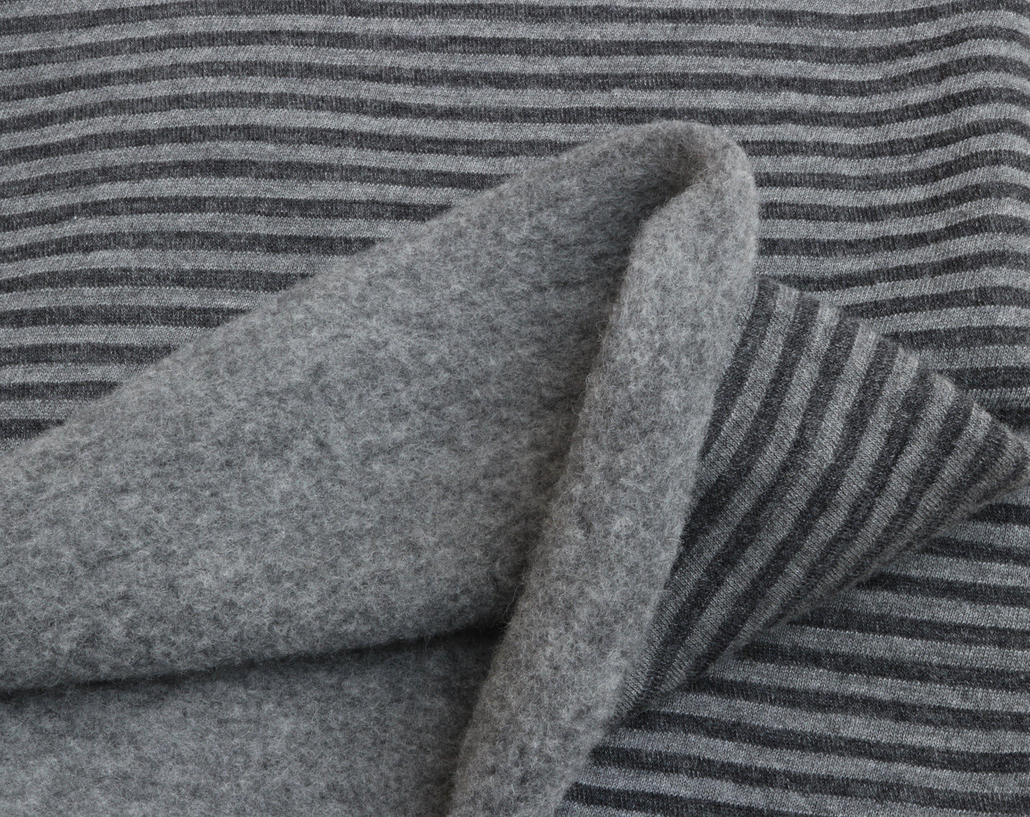 Bio Merino Wendefleece, Ringel Anthrazit/Schiefer