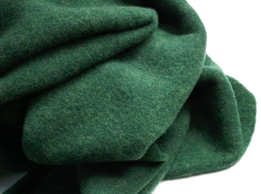 Bio Merino Wollfleece, dunkelgrün meliert