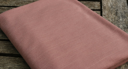 Bio Merino Singlejersey, Altrosa, breit gestreift