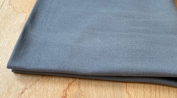 Bio Merino Interlockjersey , aschblau (kbT, mulesingfrei)