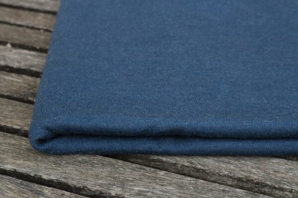 Bio Wolle/Seide Interlockjersey, Meerblau (kbT, mulesingfrei), naturetexx