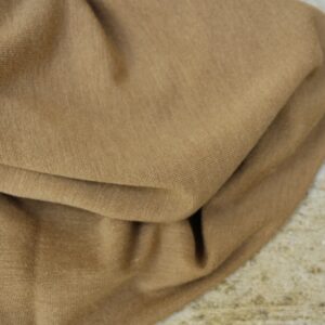 Coupon 50X75 cm, Breites Bio Wolle/Seide Bündchen, Ocker