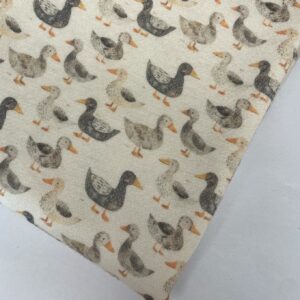 90 cm Coupon, Wolle/Seide Interlockjersey, Enten
